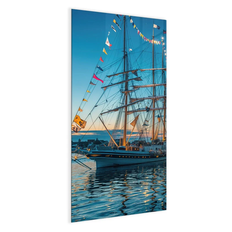 Magnettafel - Schiffe im Hafen