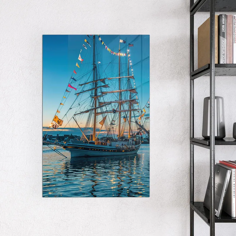 Magnettafel - Schiffe im Hafen
