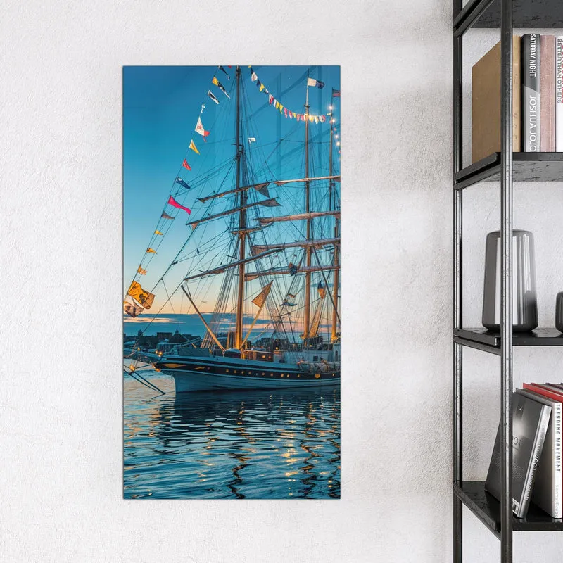 Magnettafel - Schiffe im Hafen