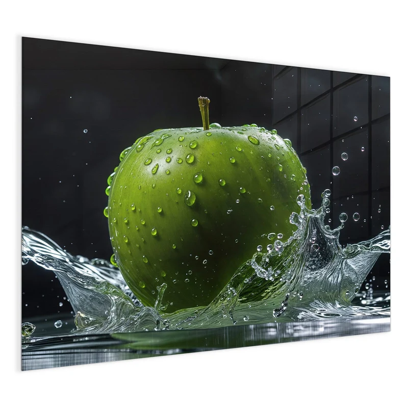 Magnettafel - Apfel im Wasser