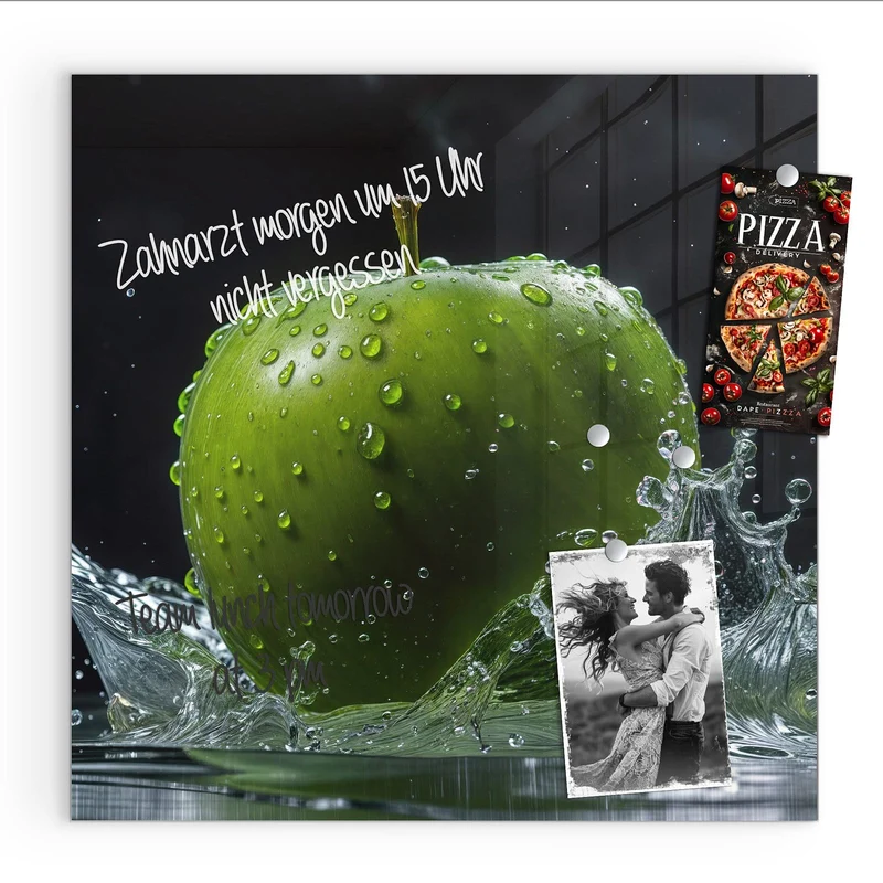 Magnettafel - Apfel im Wasser