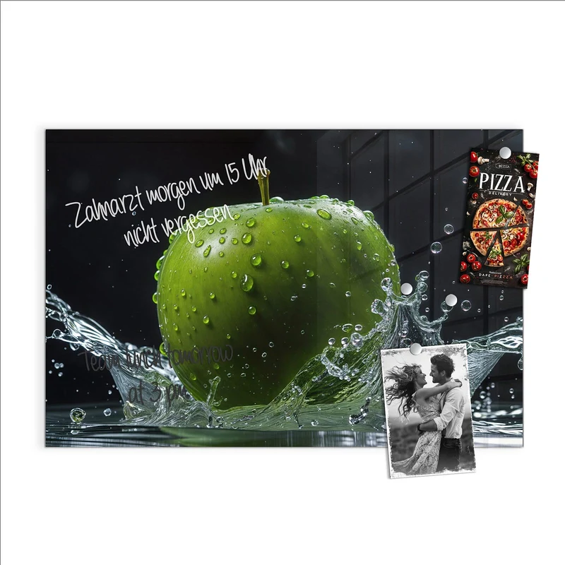 Magnettafel - Apfel im Wasser