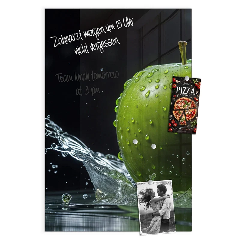 Magnettafel - Apfel im Wasser