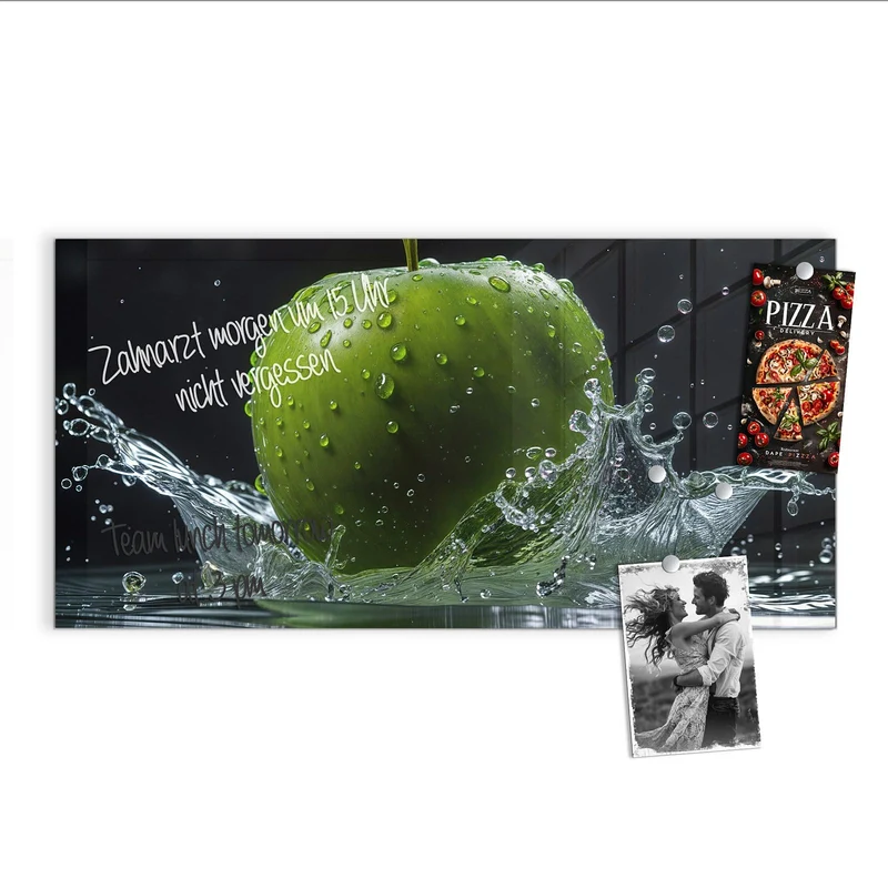 Magnettafel - Apfel im Wasser