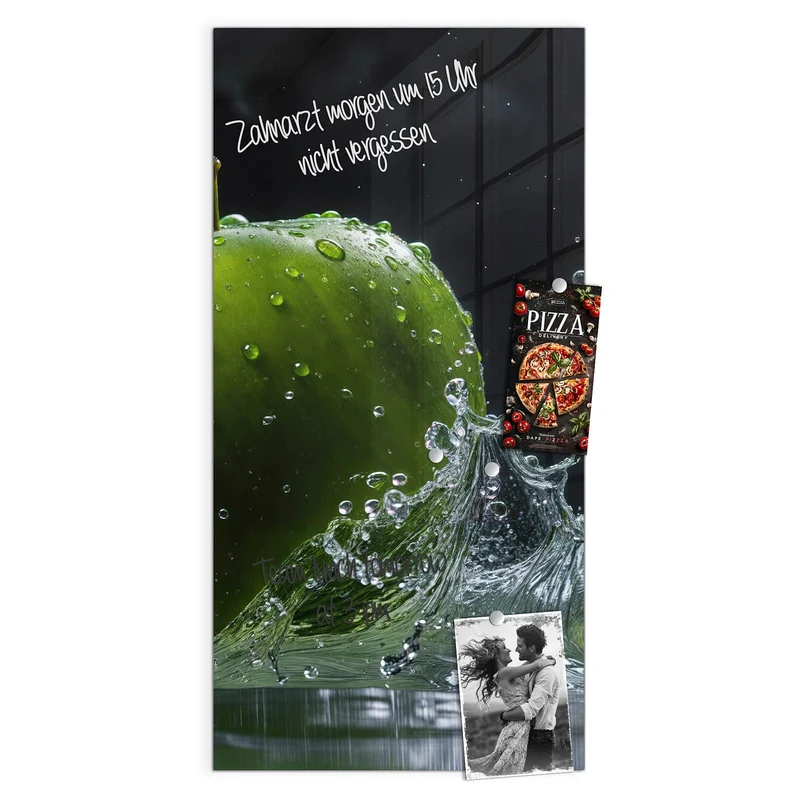 Magnettafel - Apfel im Wasser