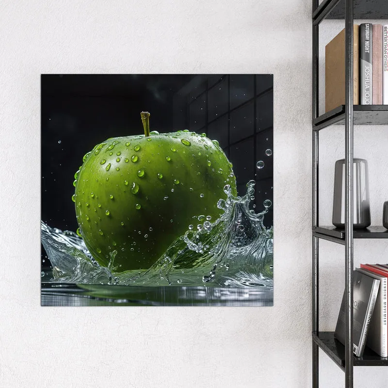 Magnettafel - Apfel im Wasser