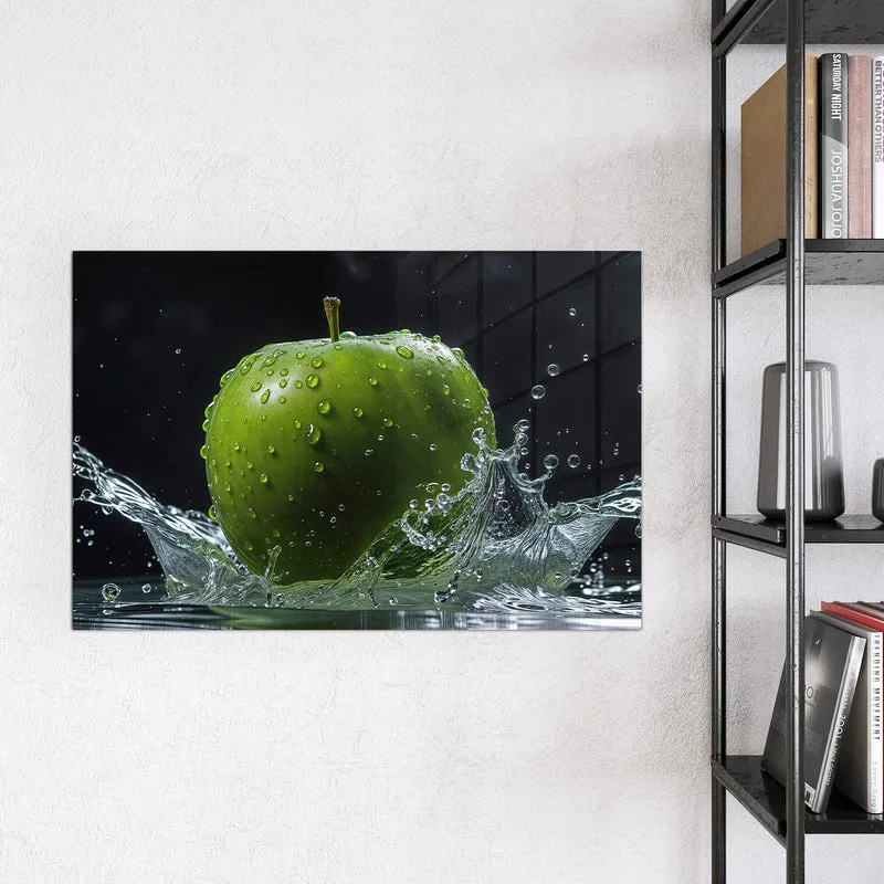 Magnettafel - Apfel im Wasser