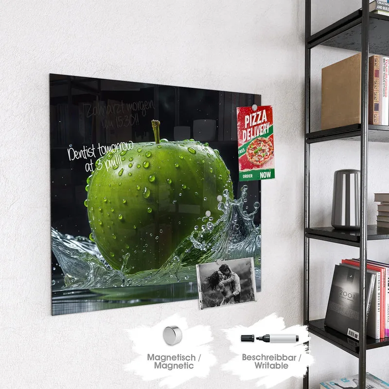 Magnettafel - Apfel im Wasser
