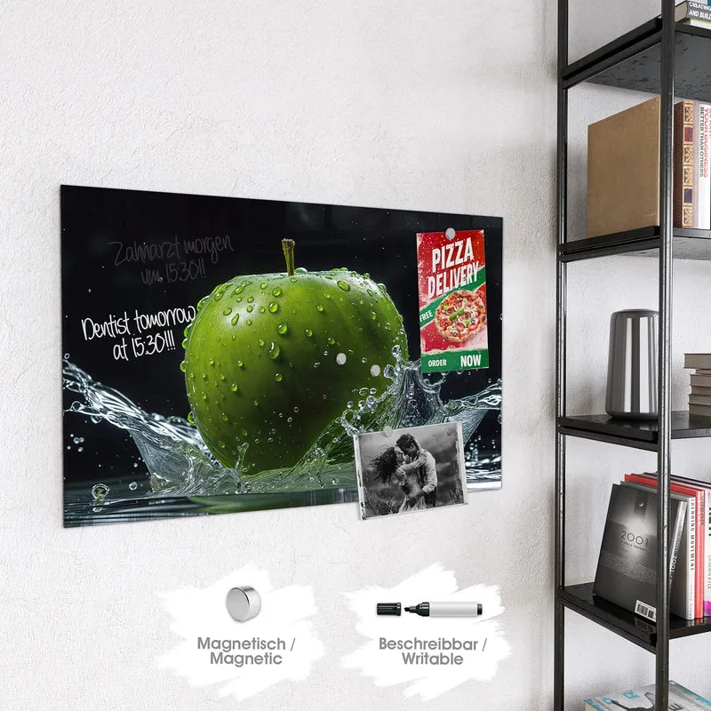 Magnettafel - Apfel im Wasser