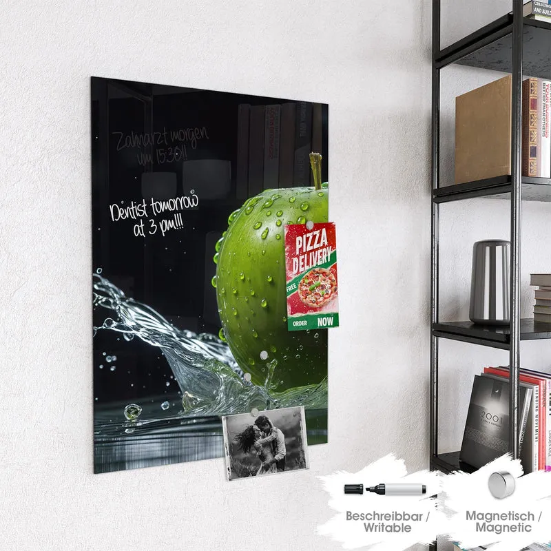 Magnettafel - Apfel im Wasser