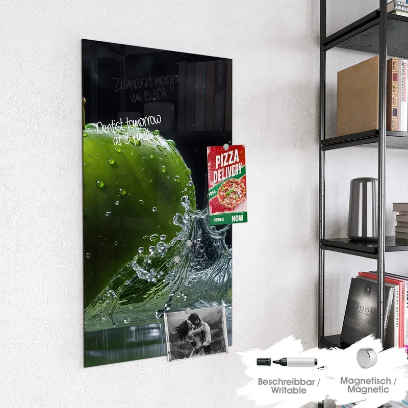 Magnettafel - Apfel im Wasser
