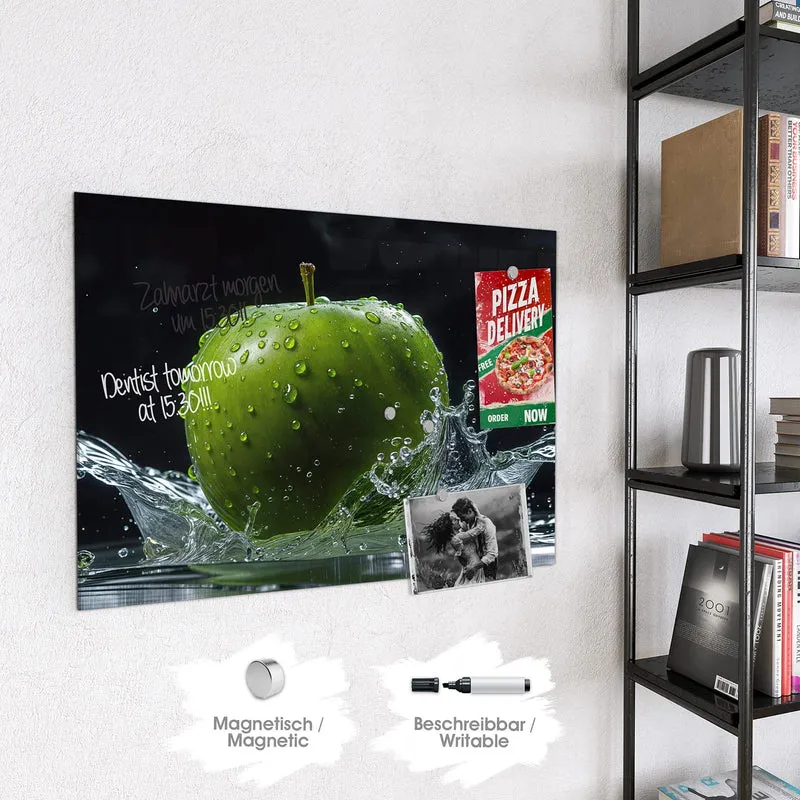 Magnettafel - Apfel im Wasser