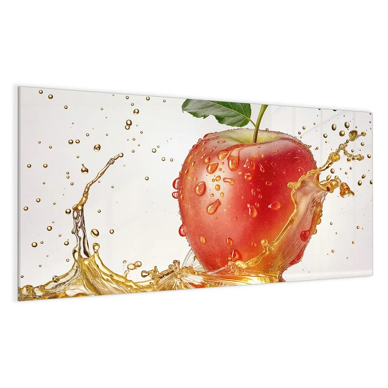 Magnettafel - Apfel mit Goldspritzer