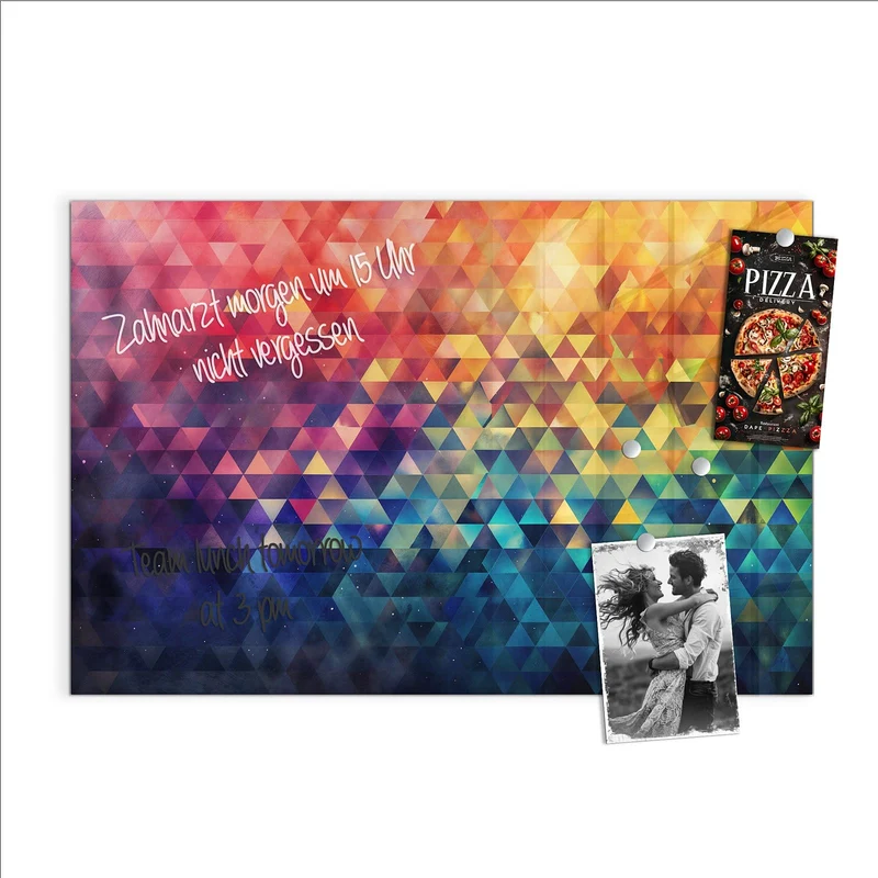 Magnettafel - Bunte Dreiecke