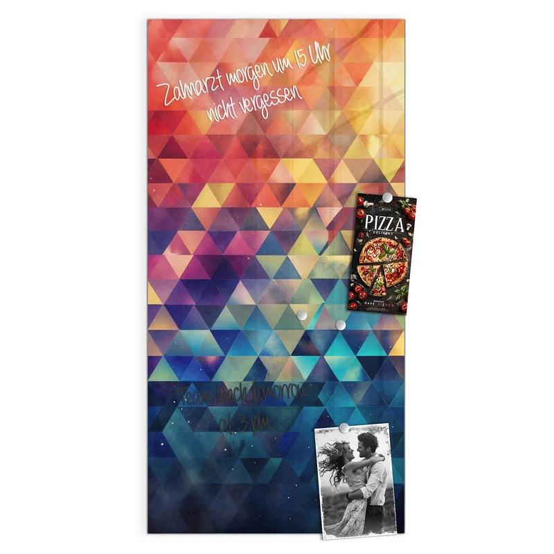 Magnettafel - Bunte Dreiecke