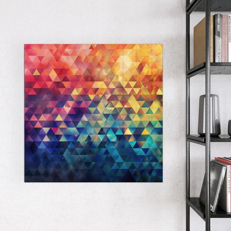 Magnettafel - Bunte Dreiecke
