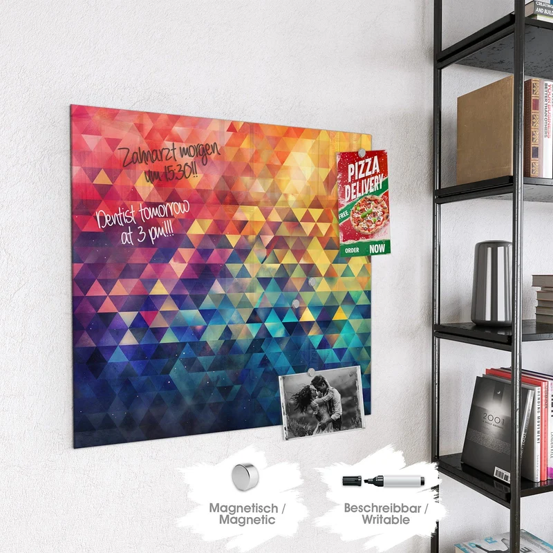 Magnettafel - Bunte Dreiecke
