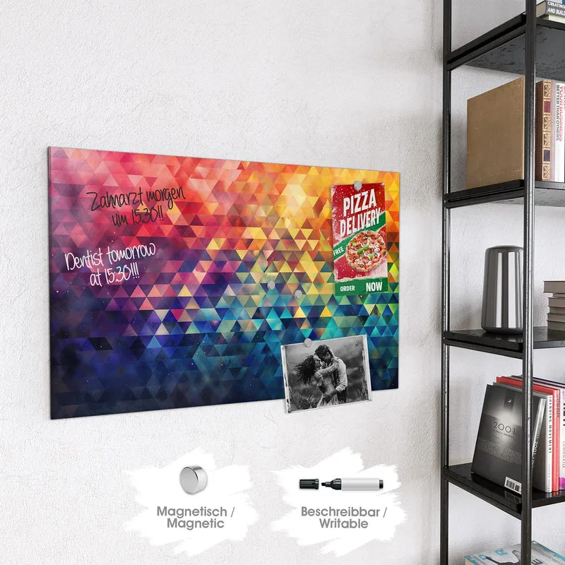 Magnettafel - Bunte Dreiecke