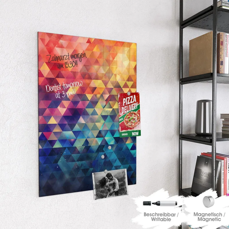 Magnettafel - Bunte Dreiecke