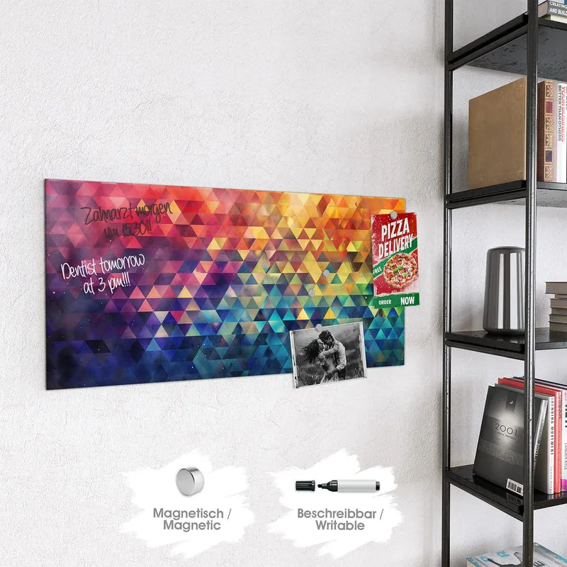 Magnettafel - Bunte Dreiecke