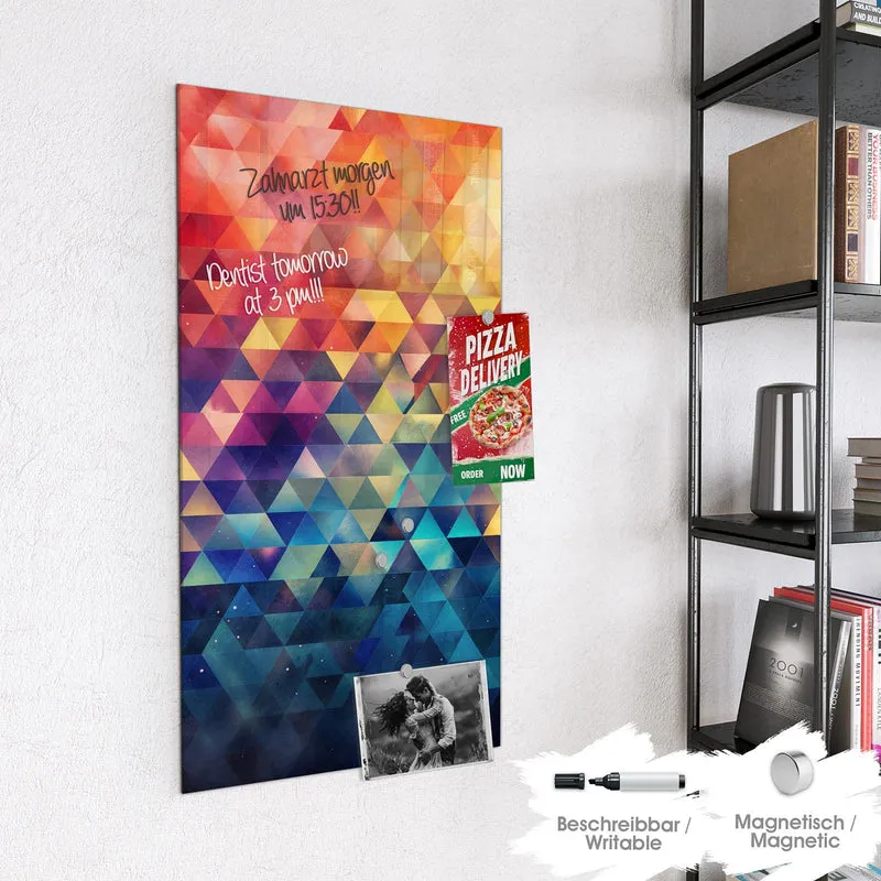 Magnettafel - Bunte Dreiecke