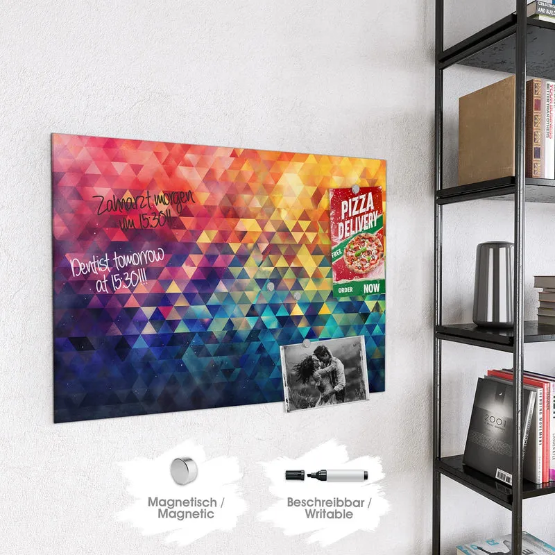 Magnettafel - Bunte Dreiecke