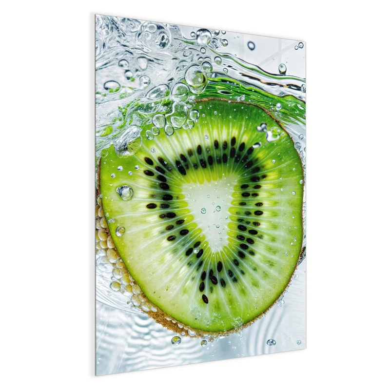 Magnettafel - Kiwi im Sprudelwasser