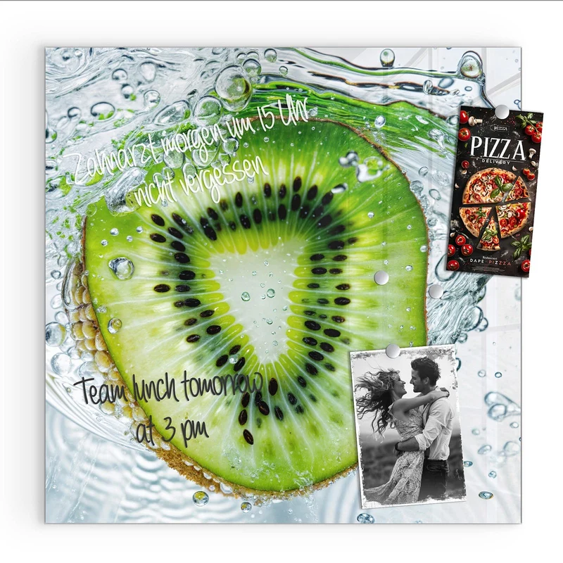 Magnettafel - Kiwi im Sprudelwasser