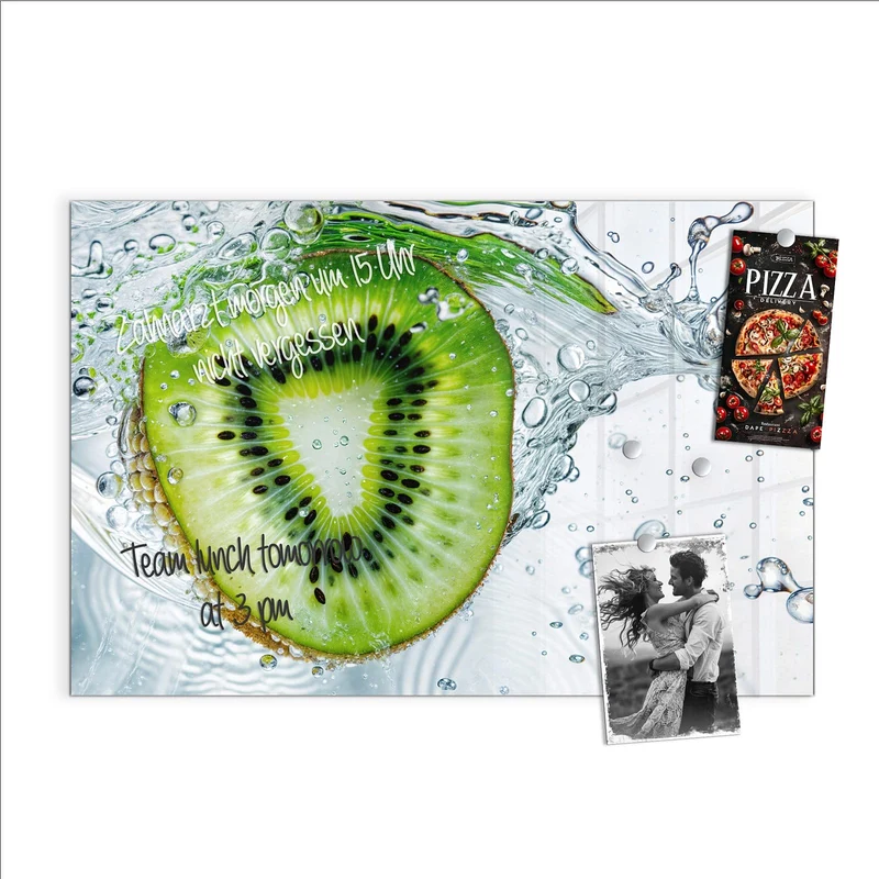 Magnettafel - Kiwi im Sprudelwasser