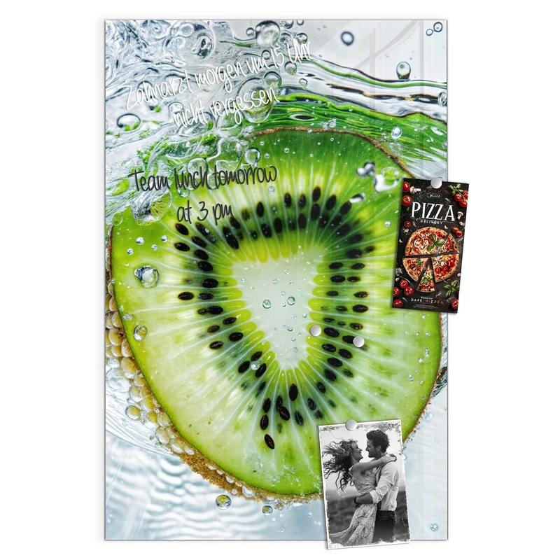 Magnettafel - Kiwi im Sprudelwasser