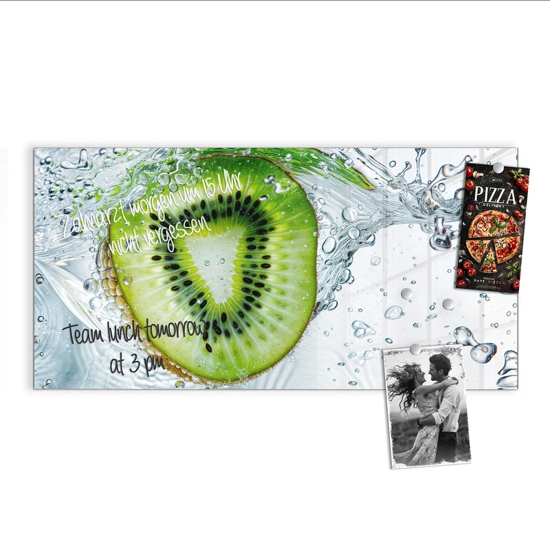 Magnettafel - Kiwi im Sprudelwasser