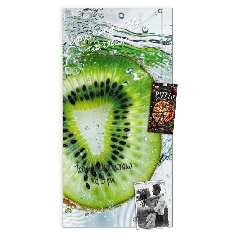 Magnettafel - Kiwi im Sprudelwasser