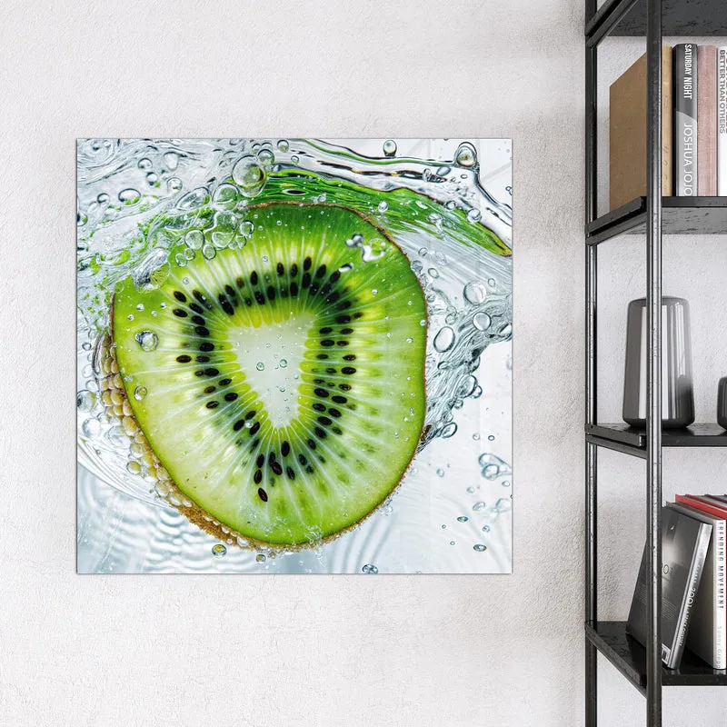 Magnettafel - Kiwi im Sprudelwasser