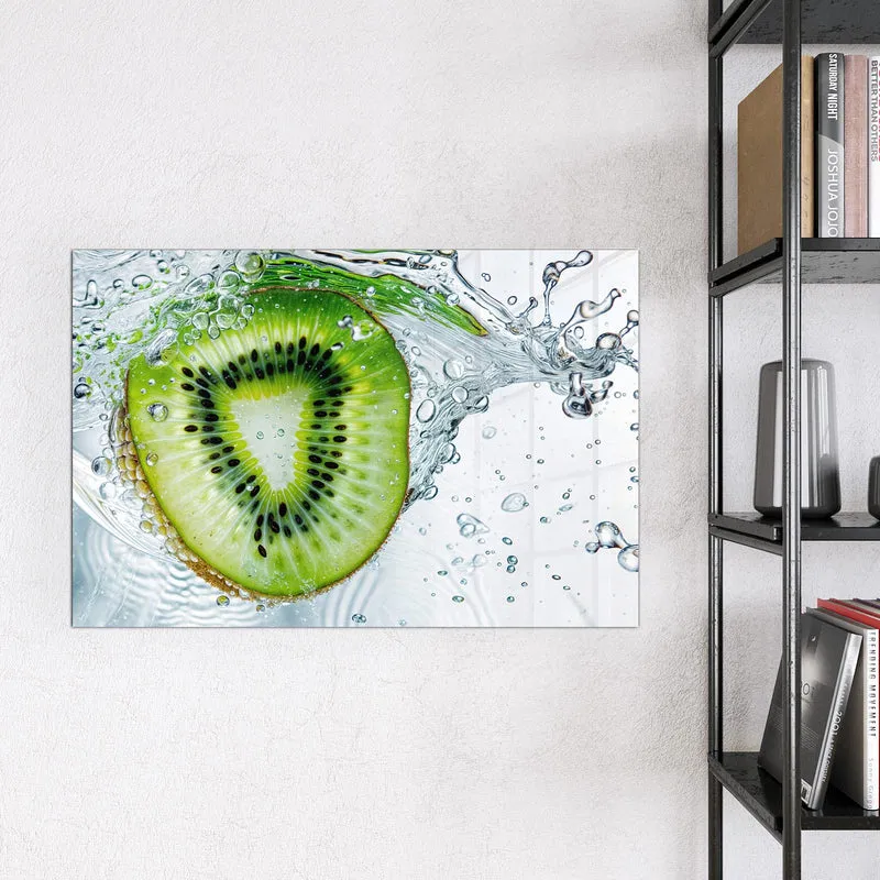 Magnettafel - Kiwi im Sprudelwasser