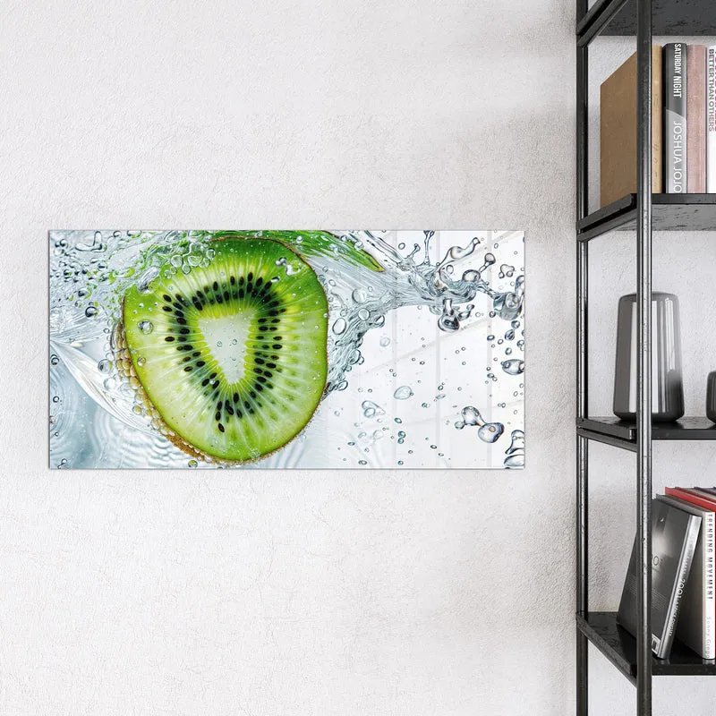 Magnettafel - Kiwi im Sprudelwasser