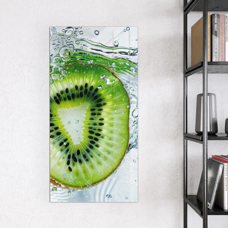 Magnettafel - Kiwi im Sprudelwasser