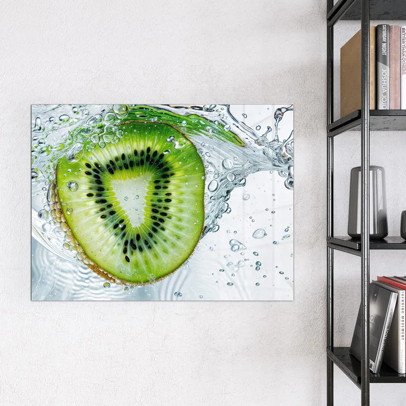 Magnettafel - Kiwi im Sprudelwasser