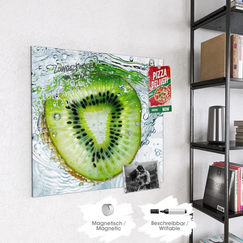 Magnettafel - Kiwi im Sprudelwasser