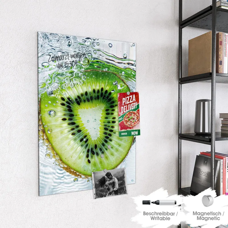 Magnettafel - Kiwi im Sprudelwasser