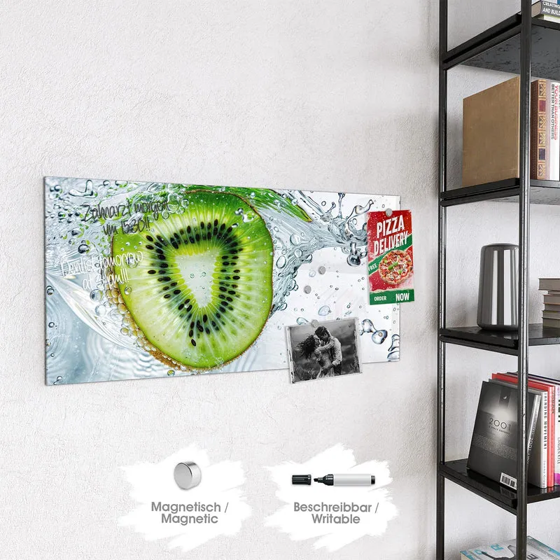 Magnettafel - Kiwi im Sprudelwasser