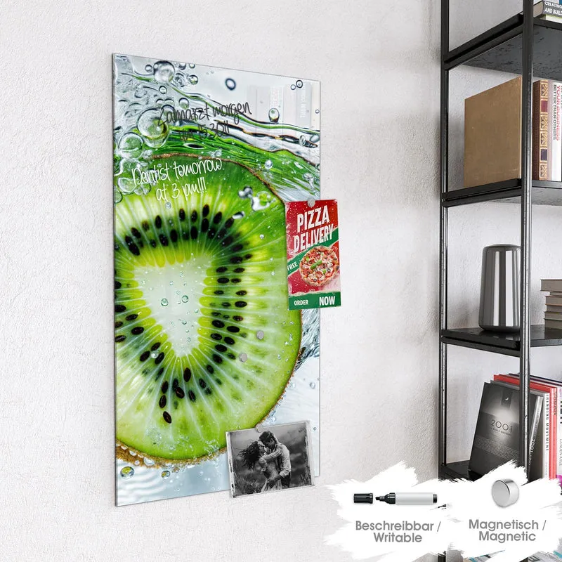 Magnettafel - Kiwi im Sprudelwasser