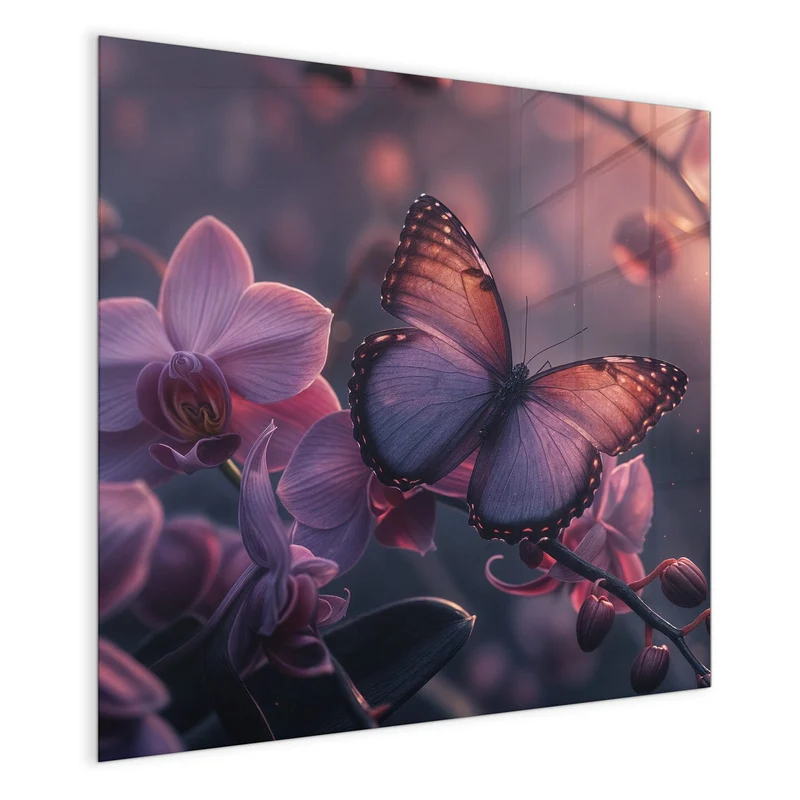 Magnettafel - Lila Schmetterling