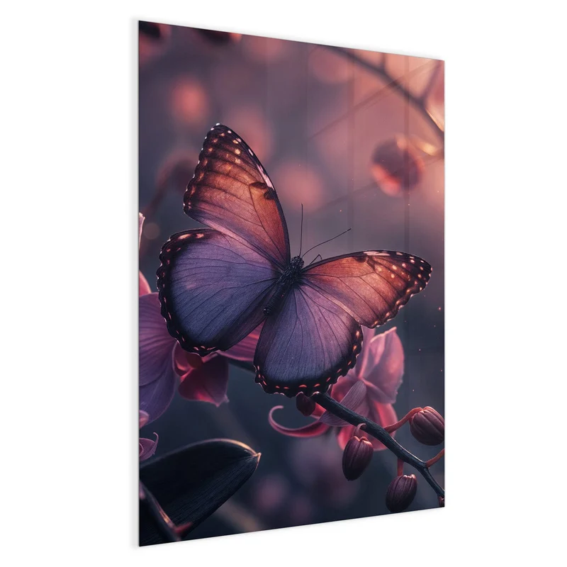 Magnettafel - Lila Schmetterling