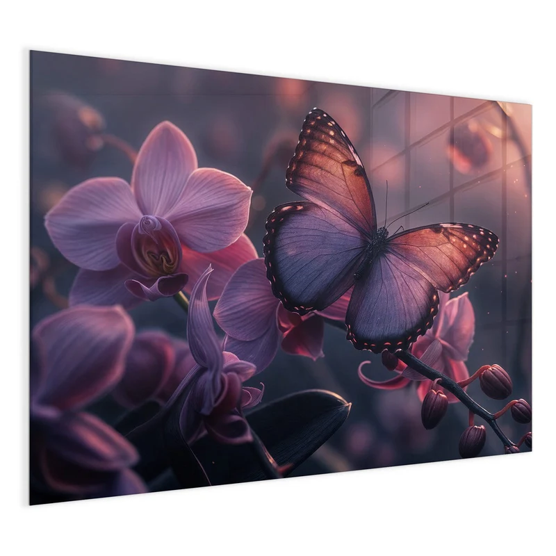 Magnettafel - Lila Schmetterling