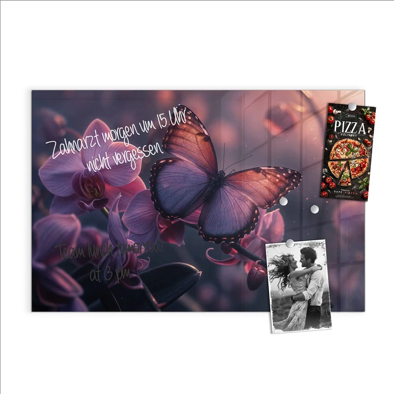 Magnettafel - Lila Schmetterling