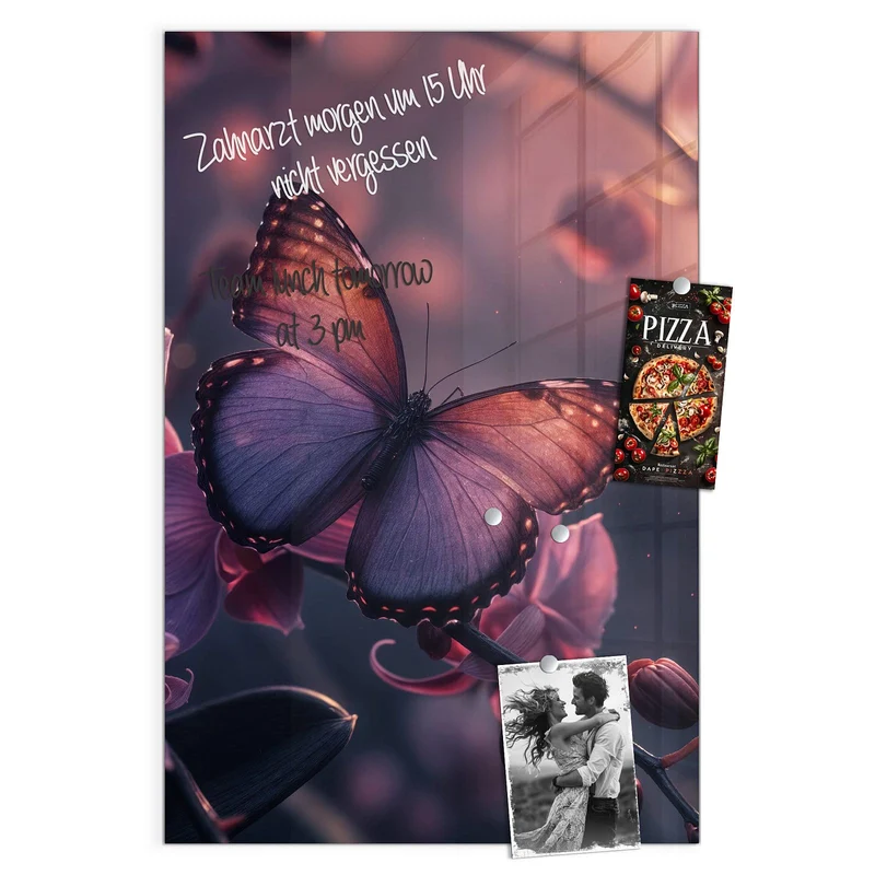 Magnettafel - Lila Schmetterling