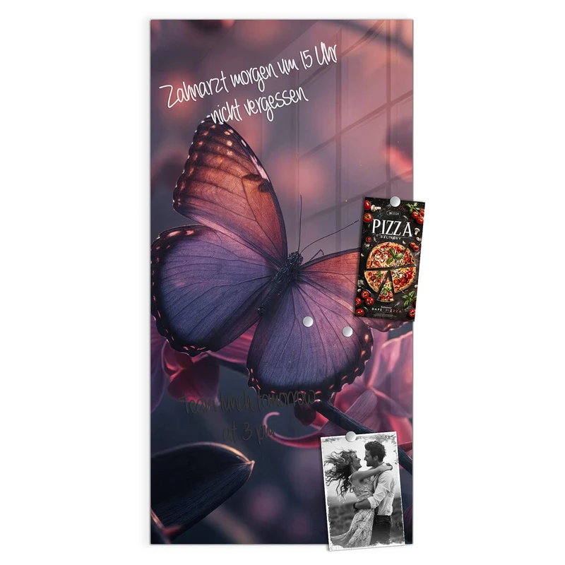 Magnettafel - Lila Schmetterling