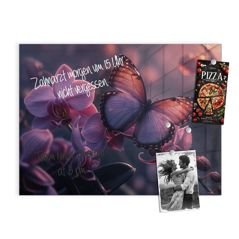 Magnettafel - Lila Schmetterling