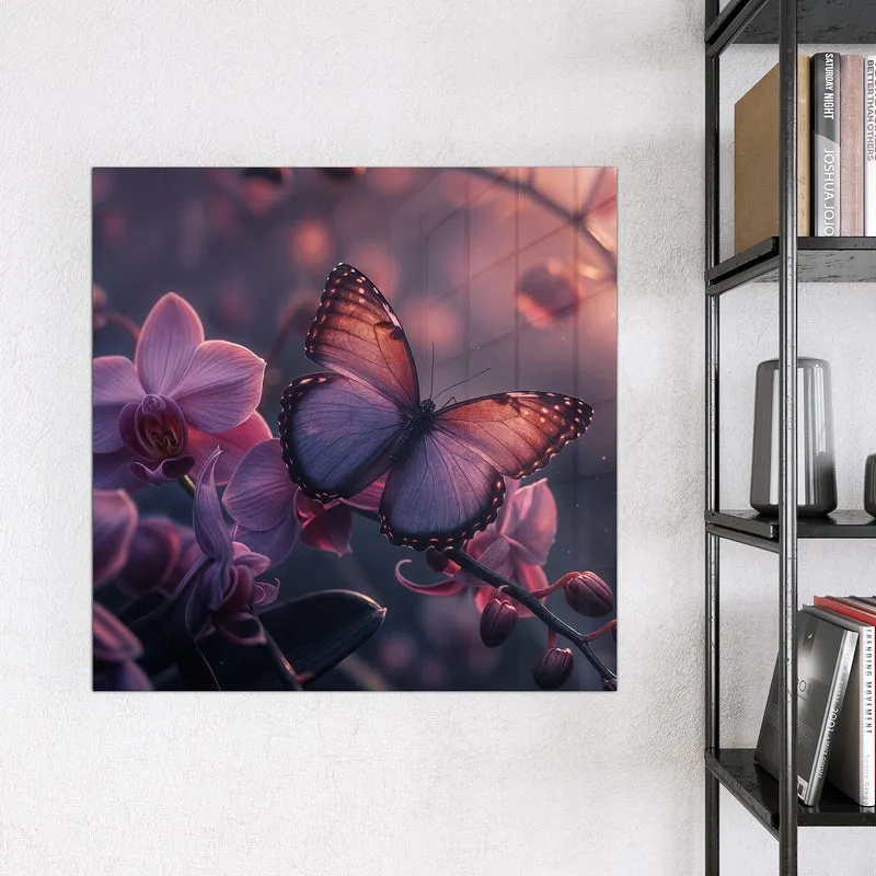 Magnettafel - Lila Schmetterling