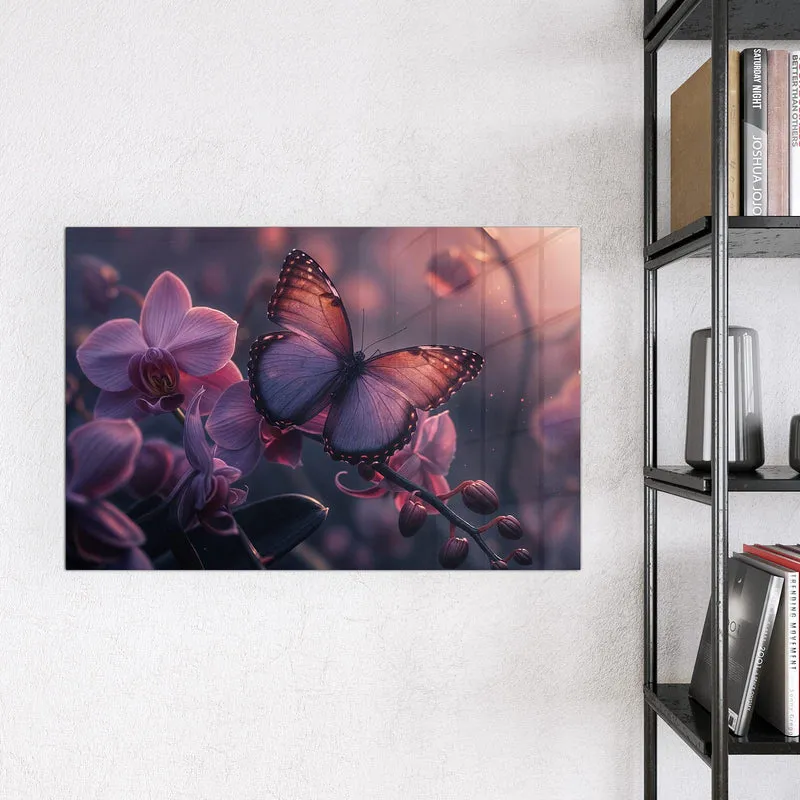 Magnettafel - Lila Schmetterling